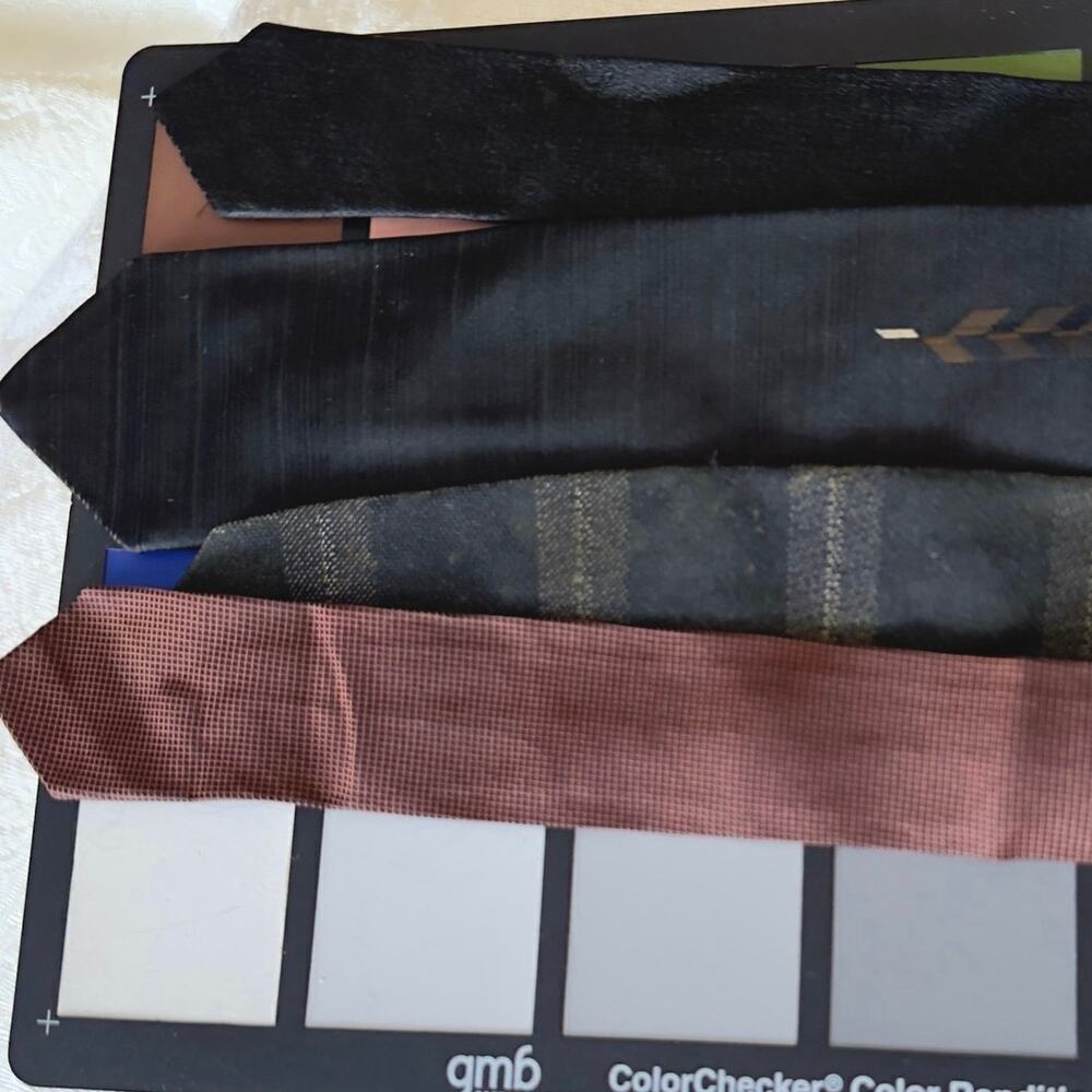 Lot of 4 Skinny Ties Vintage 1960’s Silk Wide Fall Winter Black Green Necktie - Picture 6 of 10